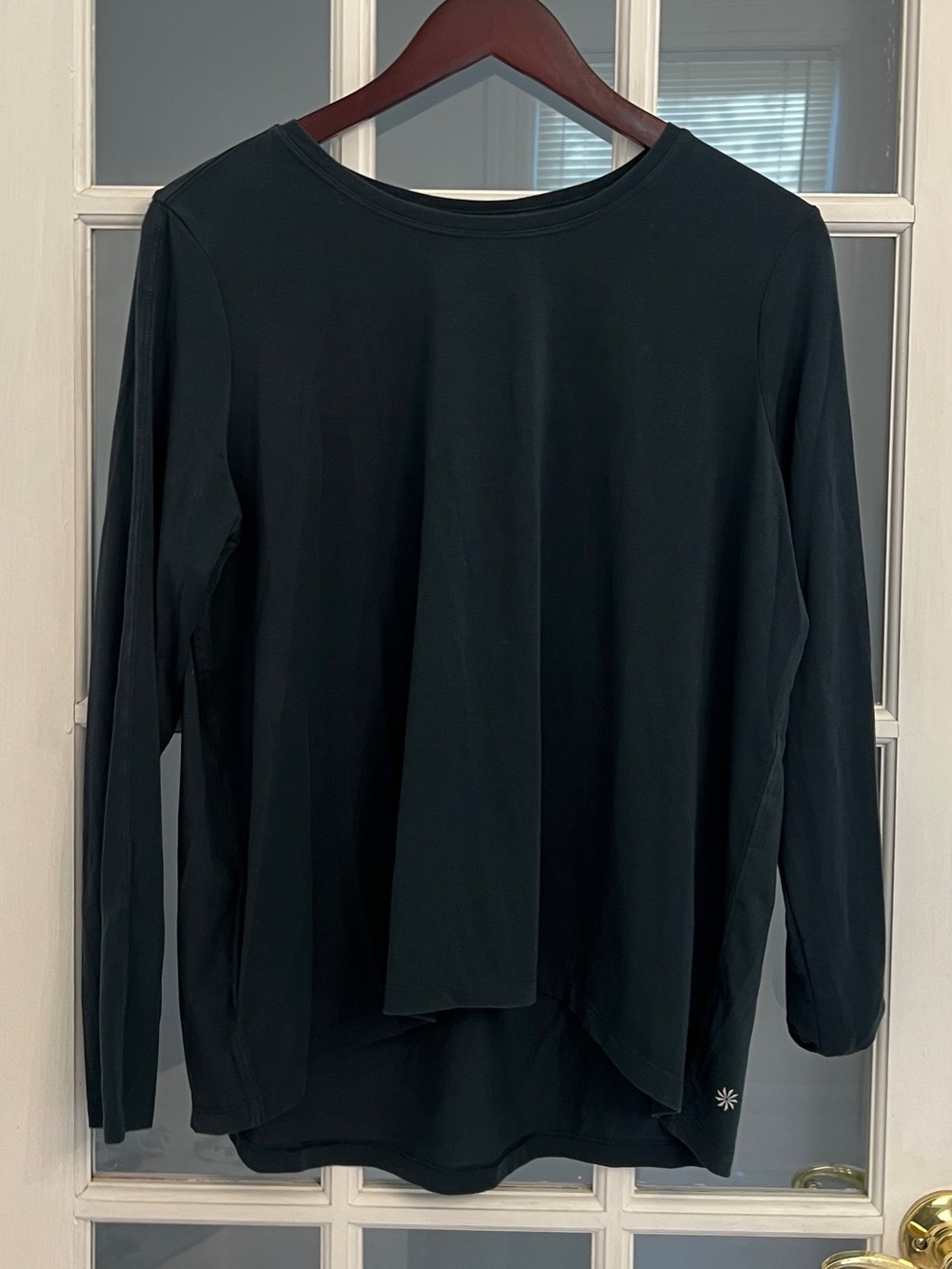 ATHLETA Women's Hunter Green Long Sleeve Flowy Active Top Size M